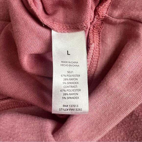 Wildfox Women’s Be Mine Pink Velvet Velour Baggy Beach Jumper Pullover Sweater L - Picture 7 of 10